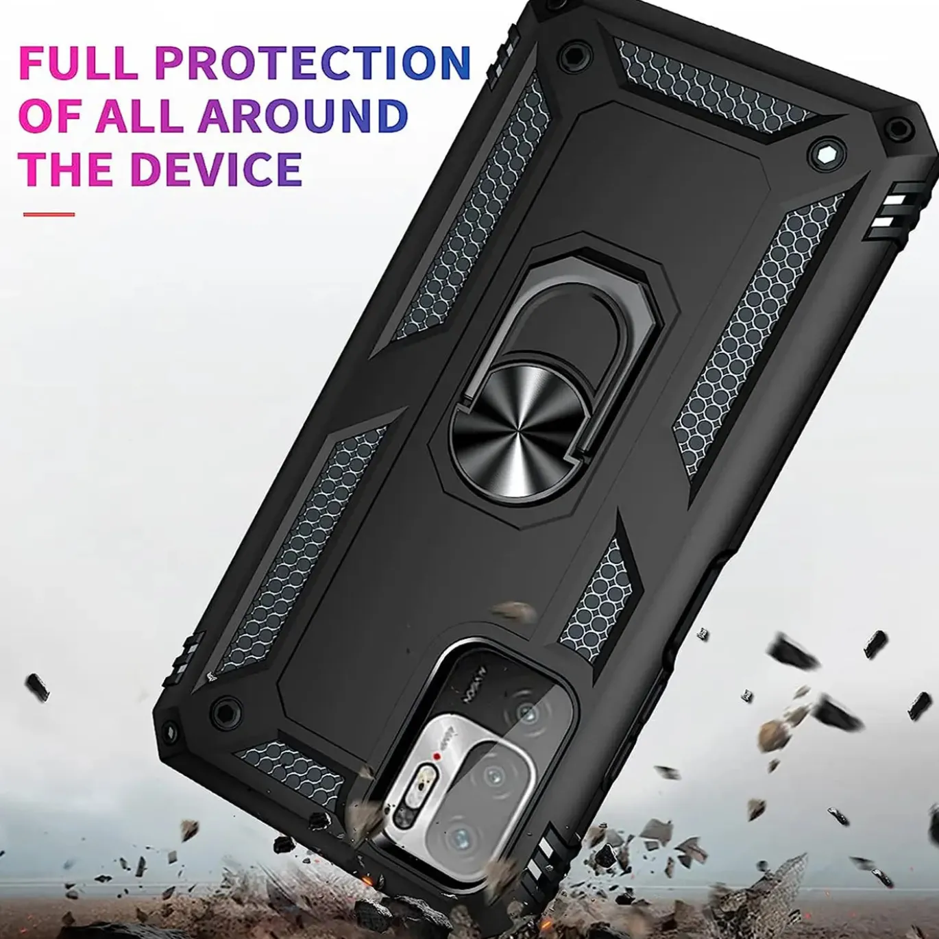 Xiaomi Redmi Note 10 5G - Outdoor Hardcase mit Ringhalter