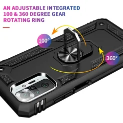 Xiaomi Redmi Note 10 5G - Outdoor Hardcase mit Ringhalter