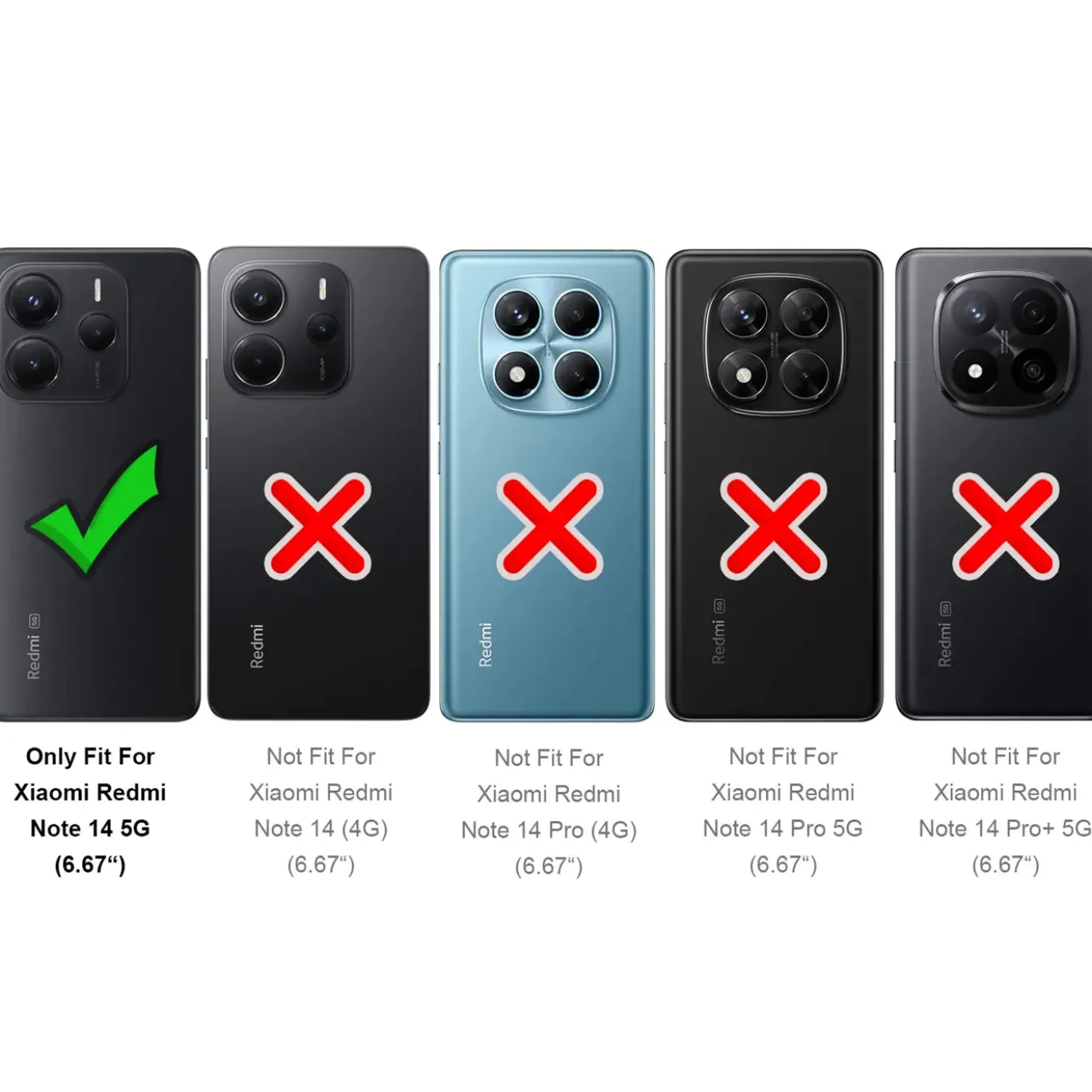 Xiaomi Redmi Note 14 5G - Slim Silikon Backcover Schwarz