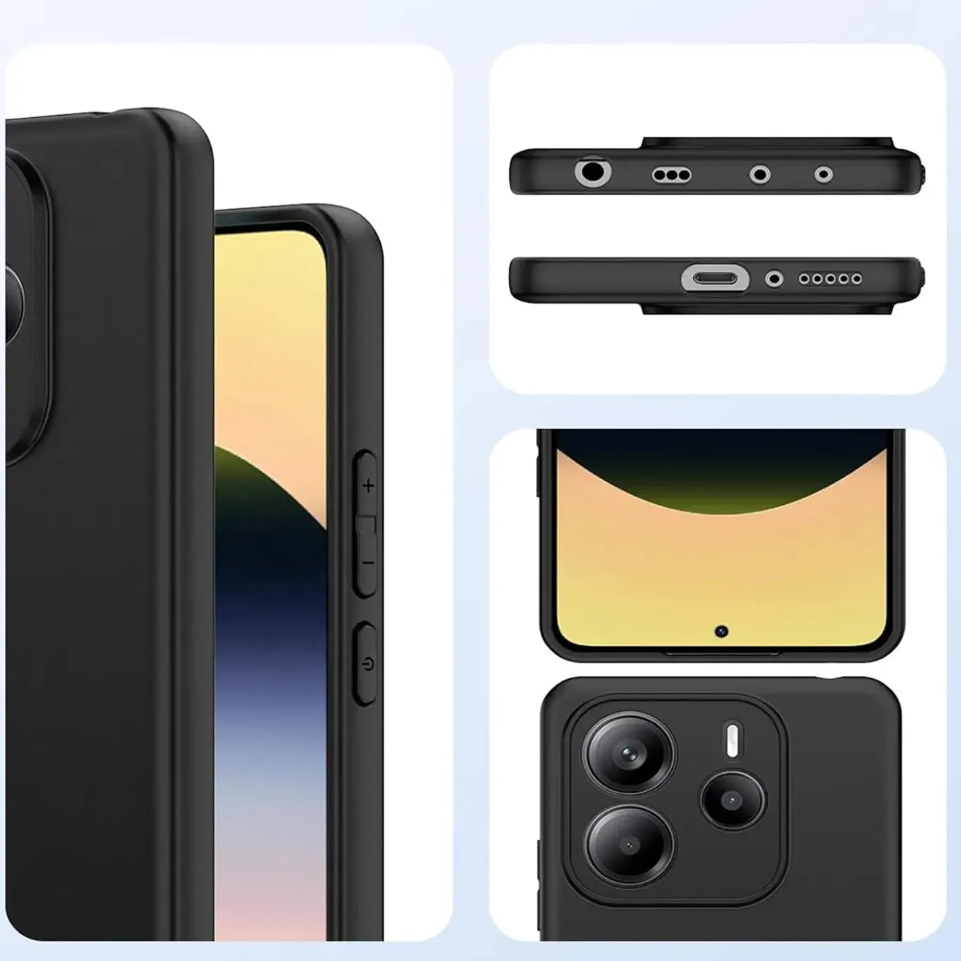 Xiaomi Redmi Note 14 5G - Slim Silikon Backcover Schwarz