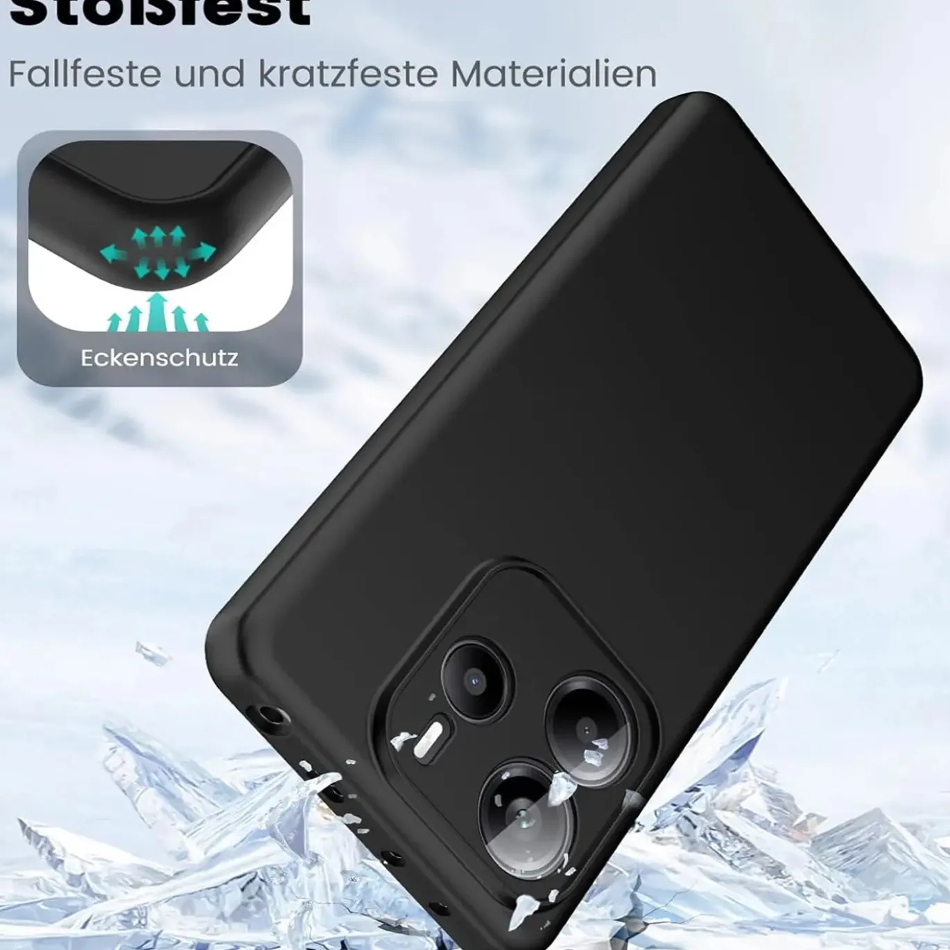 Xiaomi Redmi Note 14 5G - Slim Silikon Backcover Schwarz