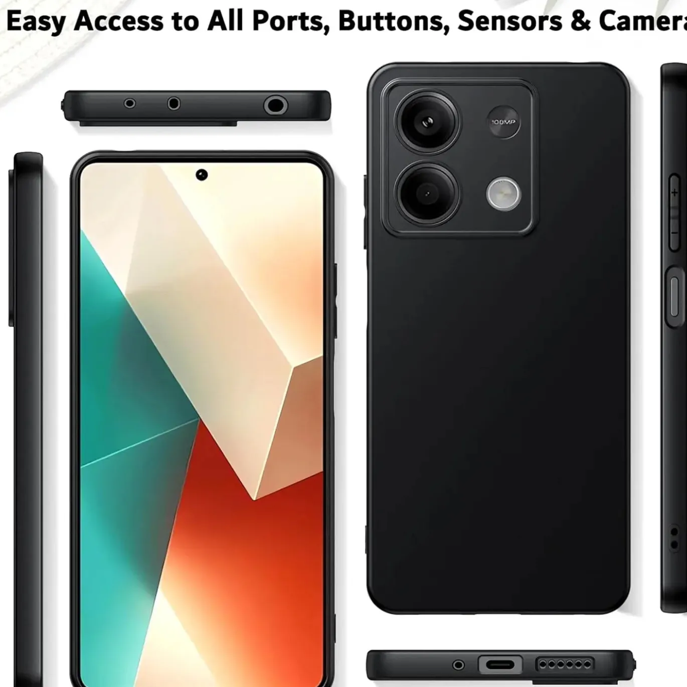 Xiaomi Redmi Note 13 5G - Slim Silikon Backcover Schwarz