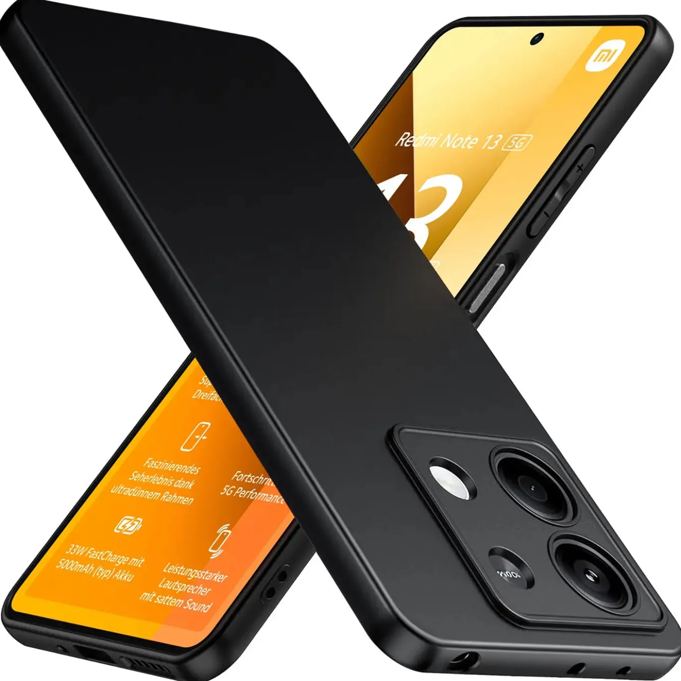 Xiaomi Redmi Note 13 5G - Slim Silikon Backcover Schwarz