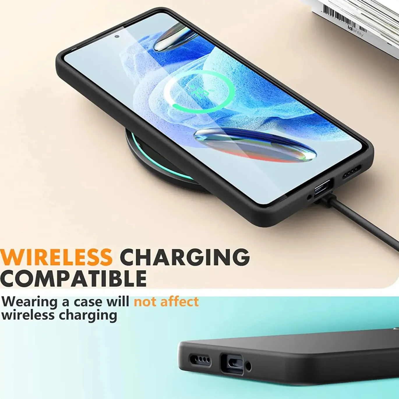 Xiaomi Redmi Note 12 5G - Slim Silikon Backcover Schwarz