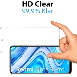 Xiaomi Redmi Note 9 Pro - 9H Displayschutzfolie 2x Display & Kamera