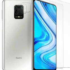 Xiaomi Redmi Note 9 Pro - 9H Displayschutzfolie 2x Display & Kamera