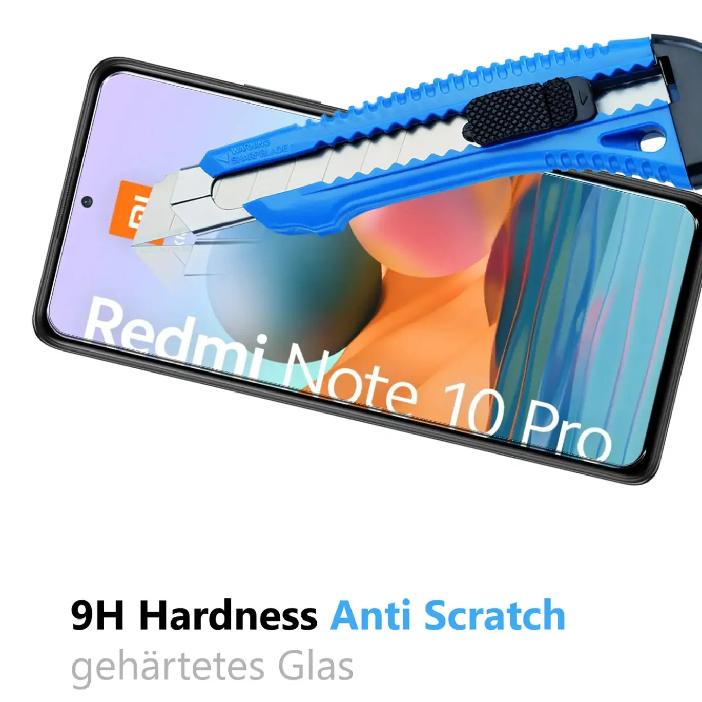 Xiaomi Redmi Note 10 Pro - 9H Displayschutzfolie 2x Display & Kamera