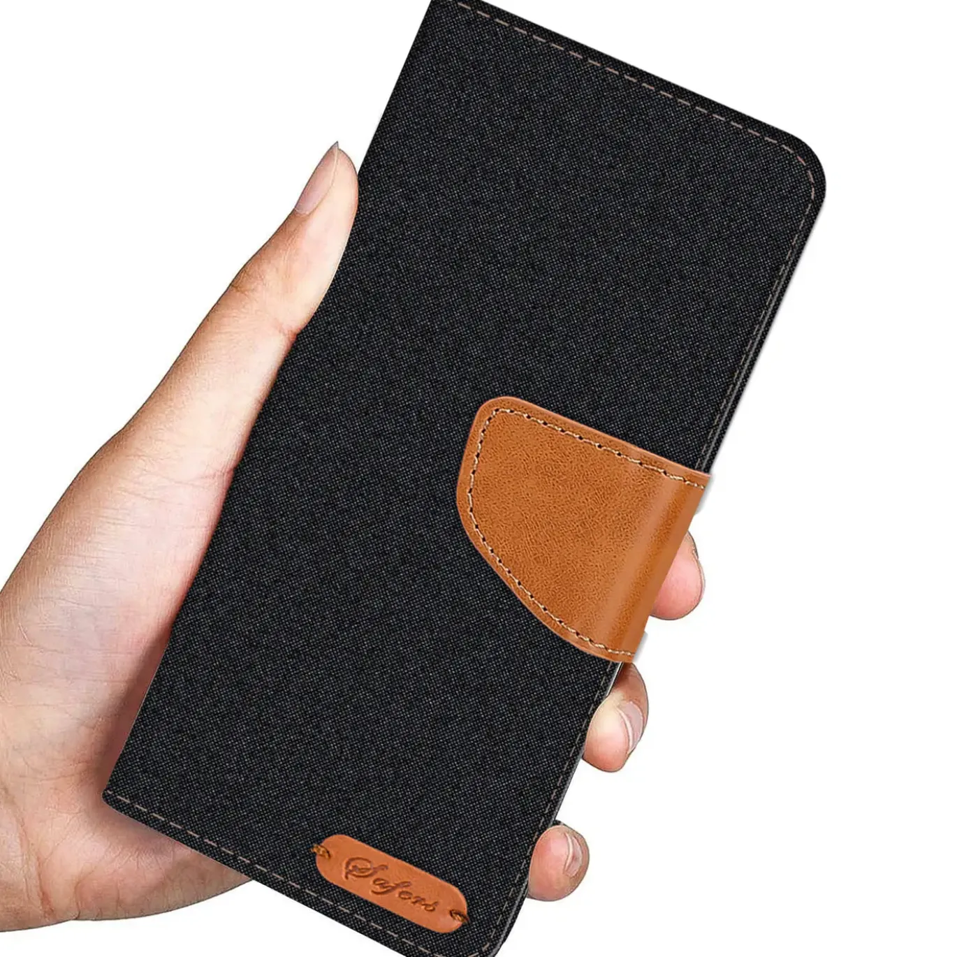 Xiaomi Redmi Note 8 Pro - Jeanslook Klapphülle mit Kartenfach