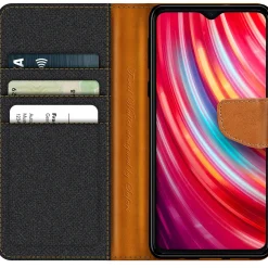 Xiaomi Redmi Note 8 Pro - Jeanslook Klapphülle mit Kartenfach