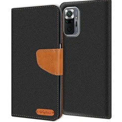 Xiaomi Redmi Note 10 Pro - Jeanslook Klapphülle mit Kartenfach