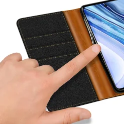Xiaomi Redmi Note 10 Pro - Jeanslook Klapphülle mit Kartenfach