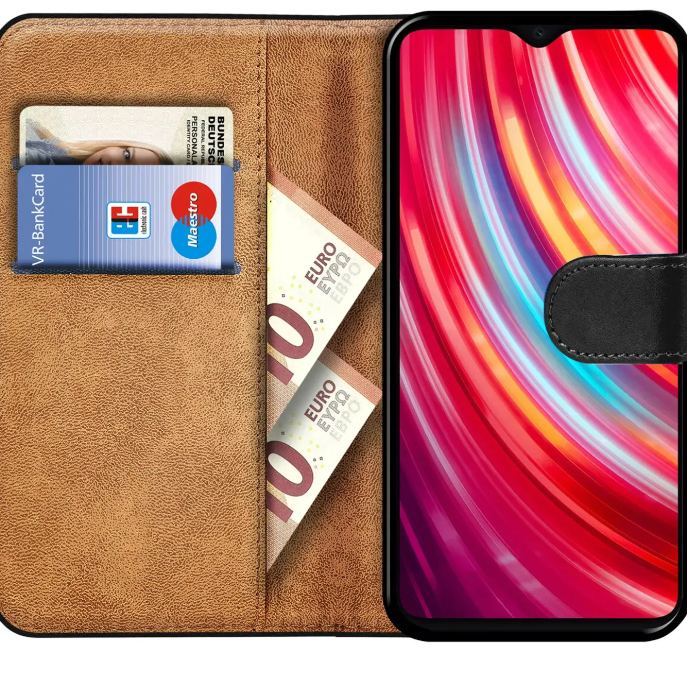 Xiaomi Redmi Note 8 Pro - Klapphülle mit Kartenfächern