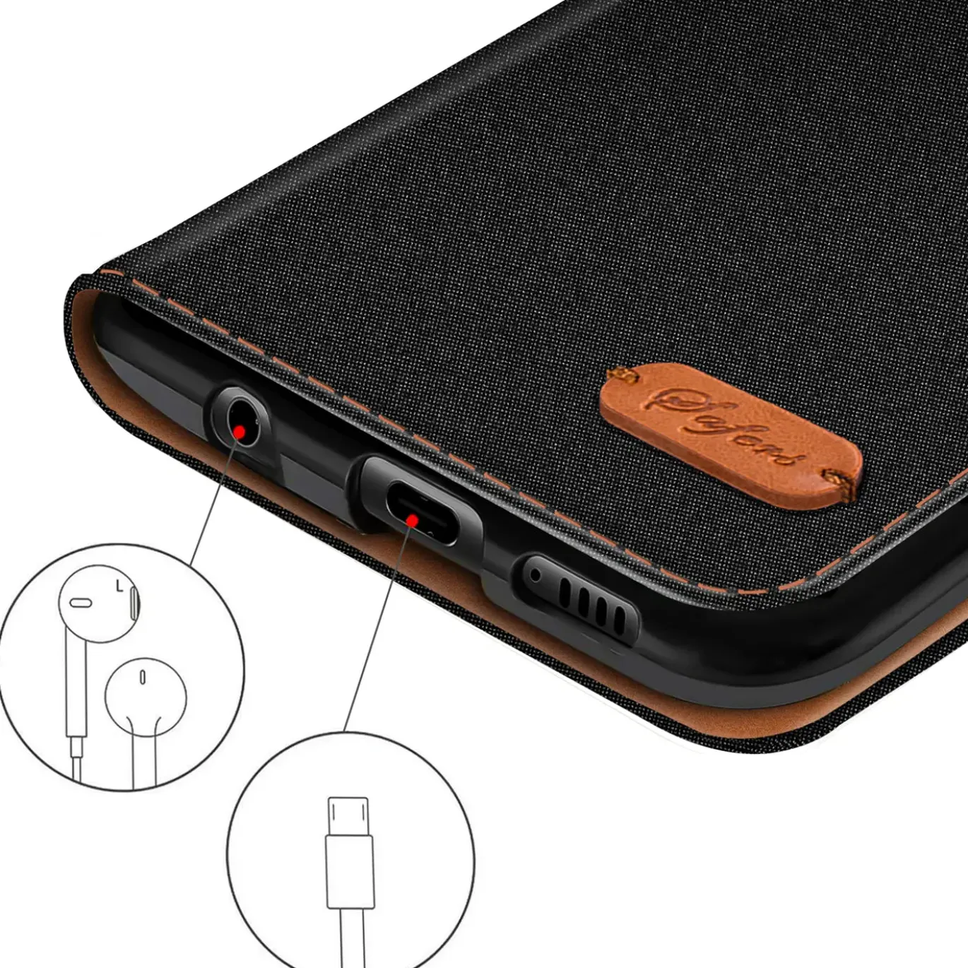 Xiaomi Redmi Note 9 Pro / 9S - Jeanslook Klapphülle mit Kartenfach