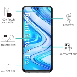 Xiaomi Redmi Note 9 Pro / 9S - 2x 9H Panzer Glasfolie, Displayfolie