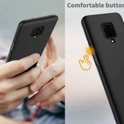 Xiaomi Redmi Note 9 Pro / 9S - Slim Silikon Backcover Schwarz