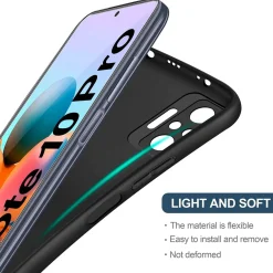Xiaomi Redmi Note 10 Pro - Slim Silikon Backcover Schwarz