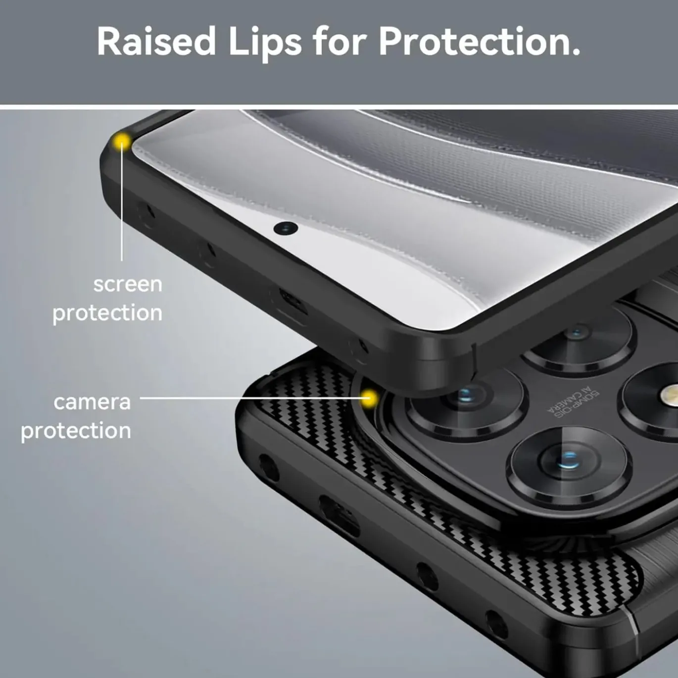 Xiaomi Redmi Note 14 Pro 5G - Carbon Case Hülle, stoßfest
