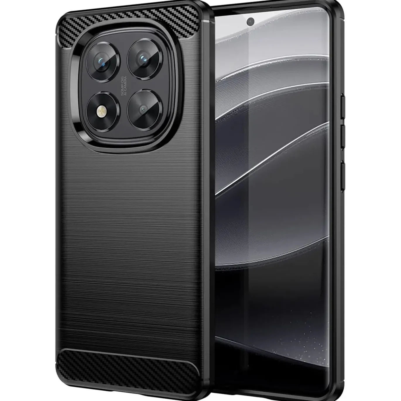 Xiaomi Redmi Note 14 Pro 5G - Carbon Case Hülle, stoßfest