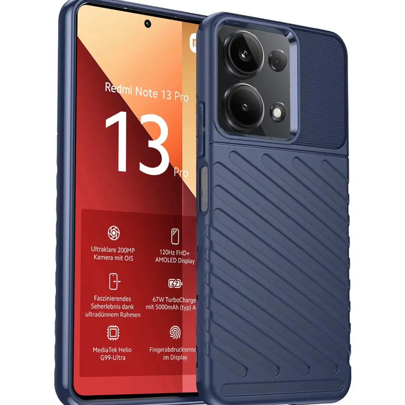 Xiaomi Redmi Note 13 Pro 4G - Elegante Hülle stoßfest & stylisch