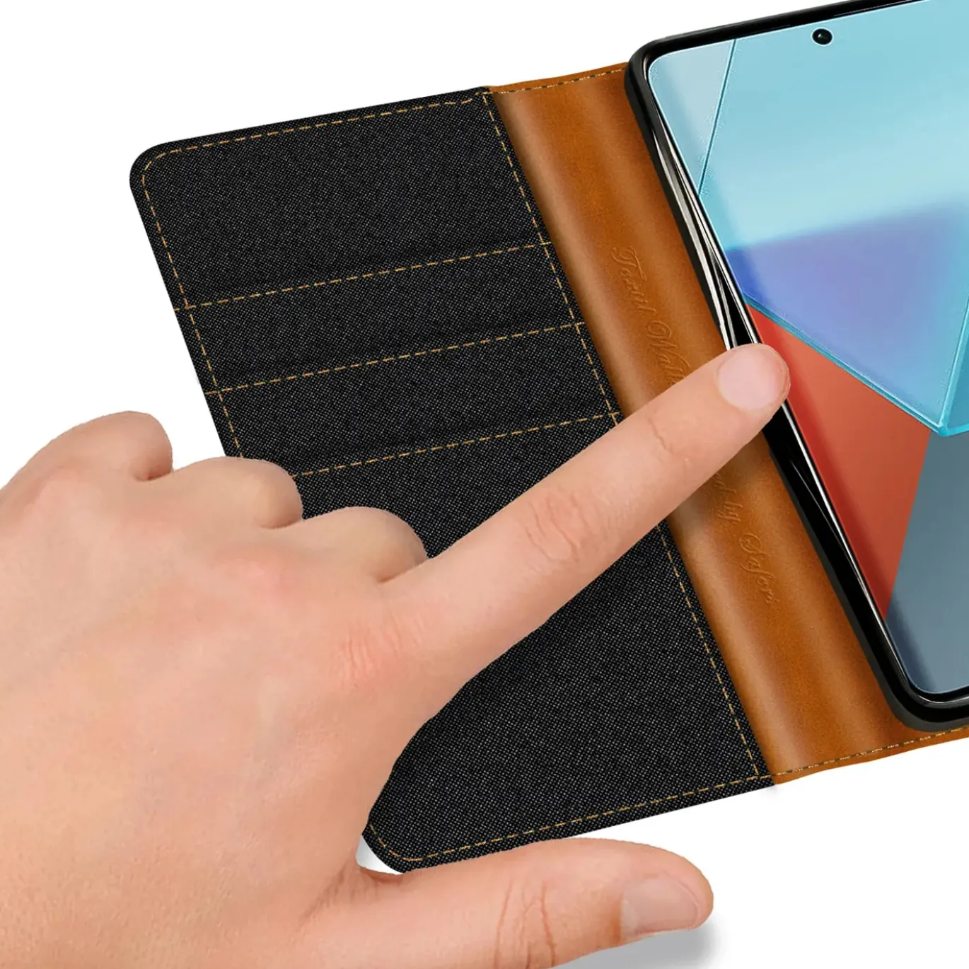 Xiaomi Redmi Note 13 Pro+ 5G - Jeanslook Klapphülle mit Kartenfach