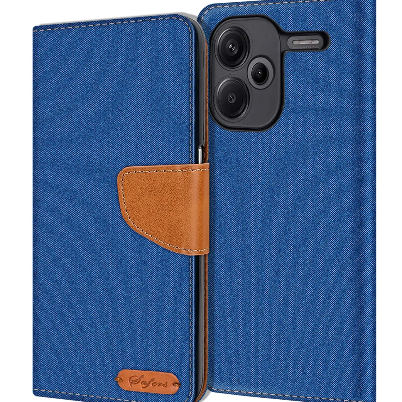 Xiaomi Redmi Note 13 Pro+ 5G - Jeanslook Klapphülle mit Kartenfach