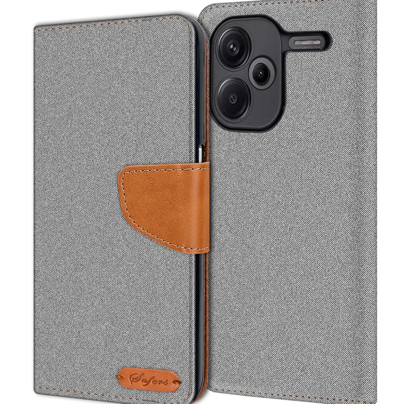 Xiaomi Redmi Note 13 Pro+ 5G - Jeanslook Klapphülle mit Kartenfach