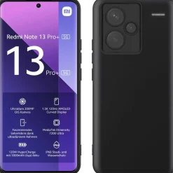 Xiaomi Redmi Note 13 Pro+ 5G - Slim Silikon Backcover Schwarz