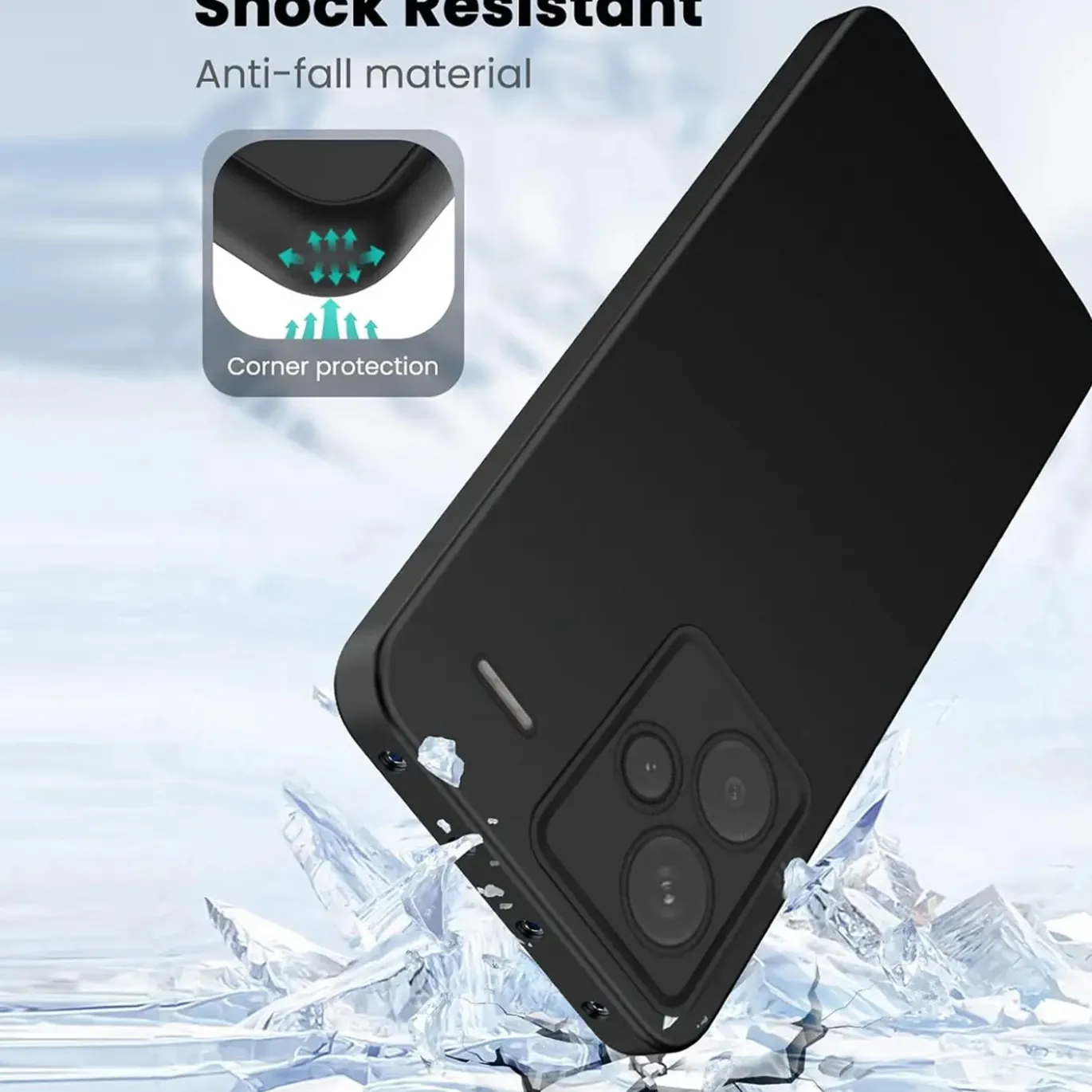 Xiaomi Redmi Note 13 Pro+ 5G - Slim Silikon Backcover Schwarz