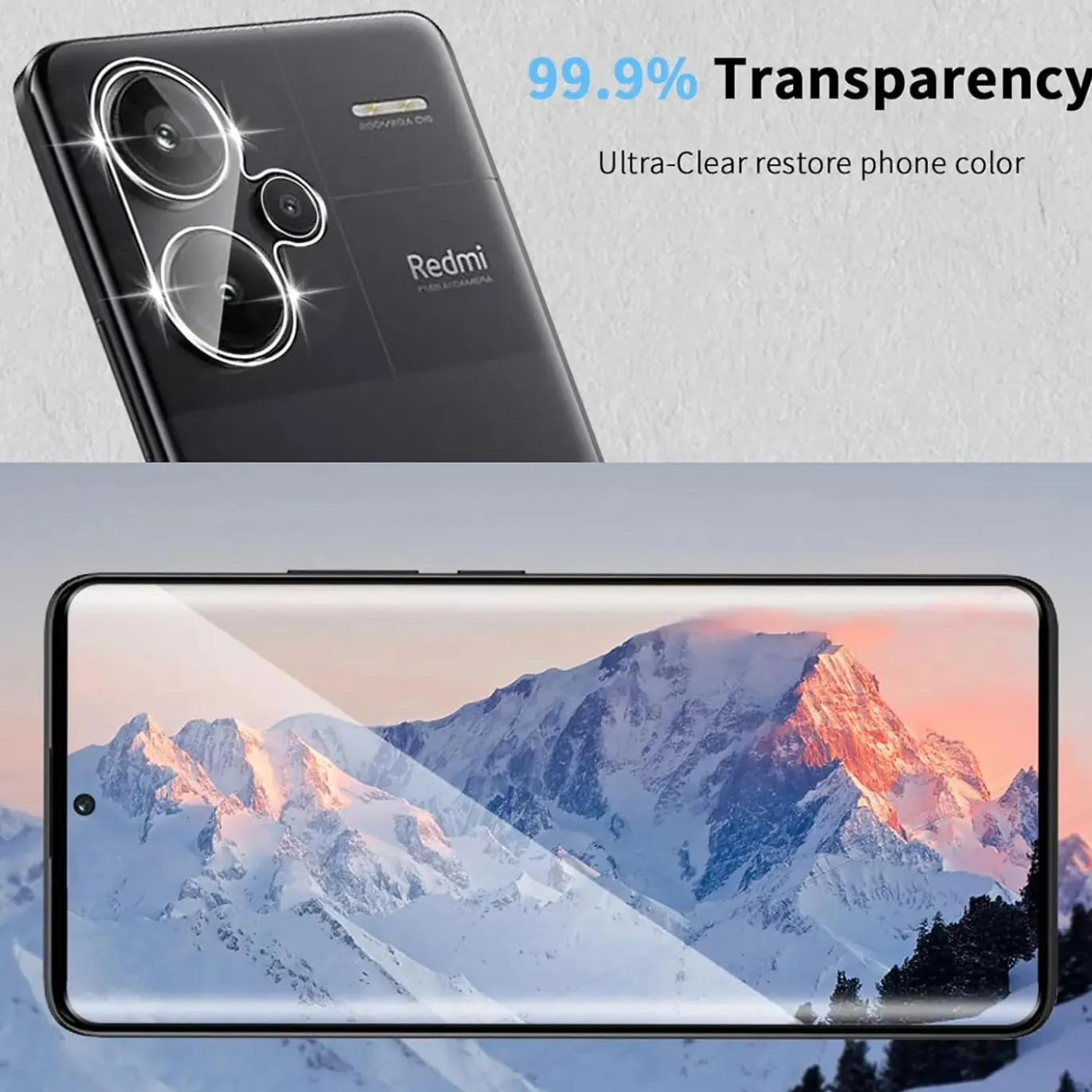 Xiaomi Redmi Note 13 Pro+ 5G - 9H Displayschutzfolie 2x Display & Kamera