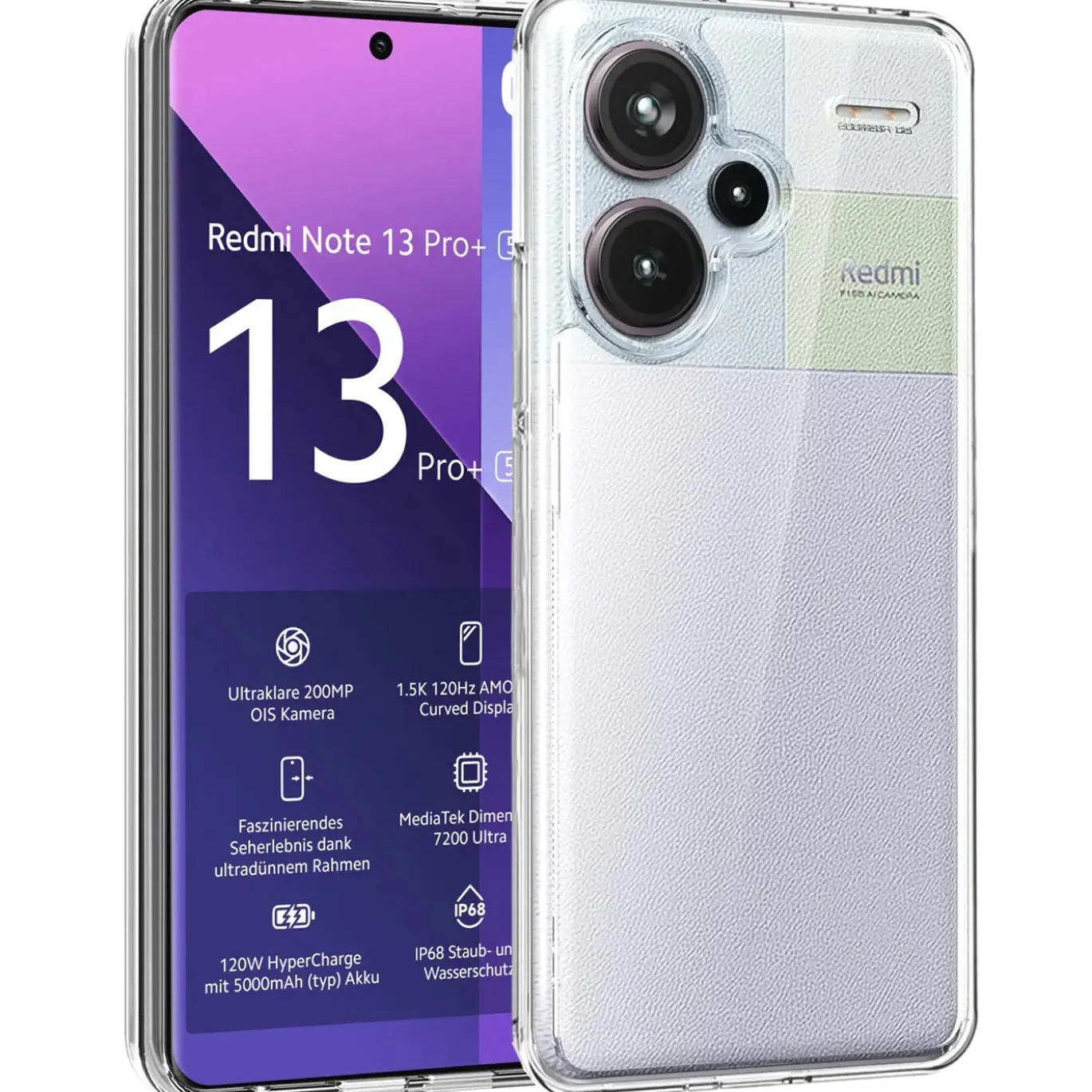 Xiaomi Redmi Note 13 Pro+ 5G - Slim Clear Case Hülle