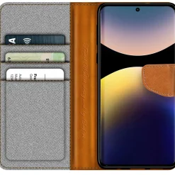 Xiaomi Redmi Note 14 Pro+ 5G - Jeanslook Klapphülle mit Kartenfach