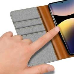 Xiaomi Redmi Note 14 Pro+ 5G - Jeanslook Klapphülle mit Kartenfach