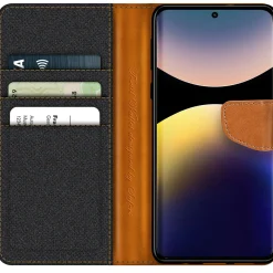 Xiaomi Redmi Note 14 Pro 4G - Jeanslook Klapphülle mit Kartenfach