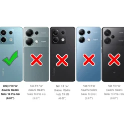 Xiaomi Redmi Note 13 Pro 5G - Jeanslook Klapphülle mit Kartenfach