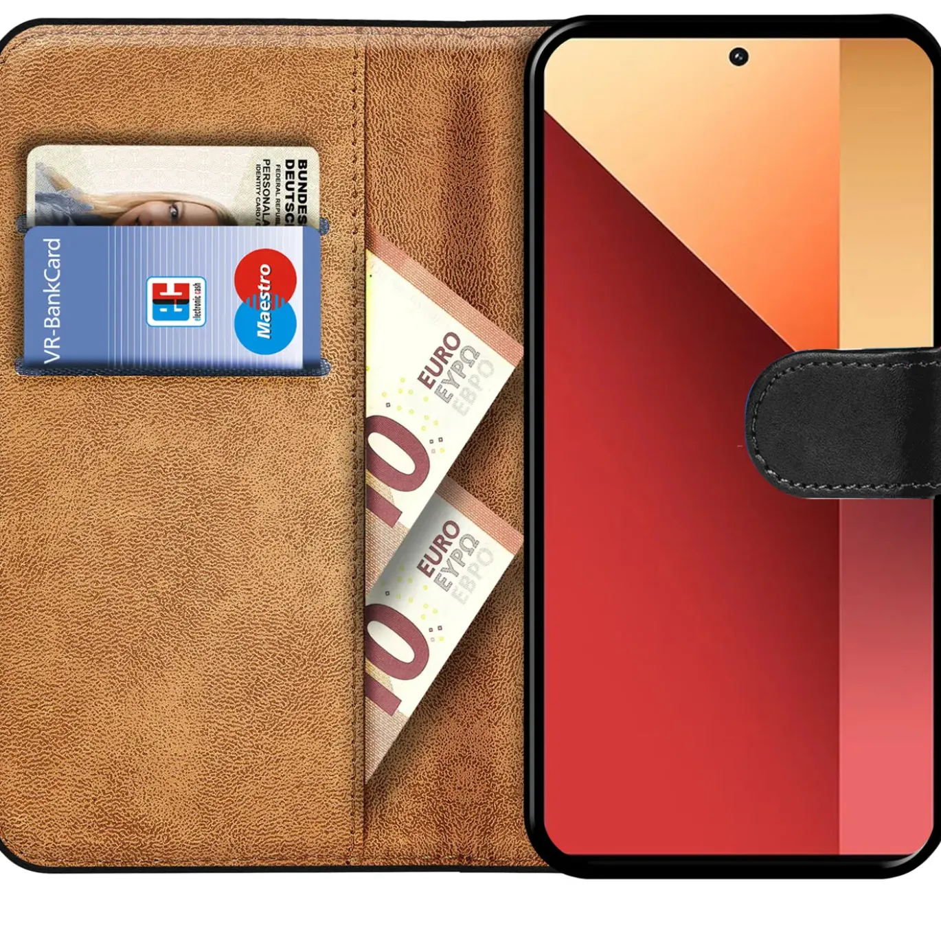 Xiaomi Redmi Note 13 Pro 4G - Klapphülle mit Kartenfächern
