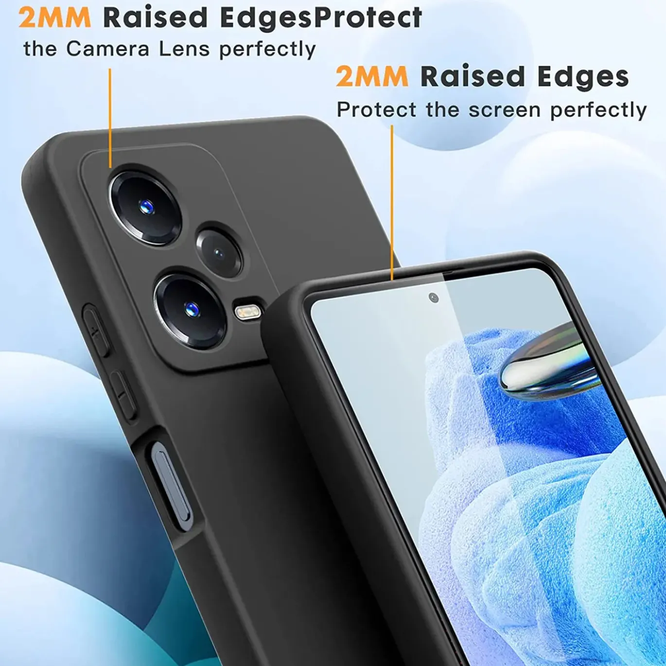 Xiaomi Redmi Note 12 Pro Plus 5G - Slim Silikon Backcover Schwarz