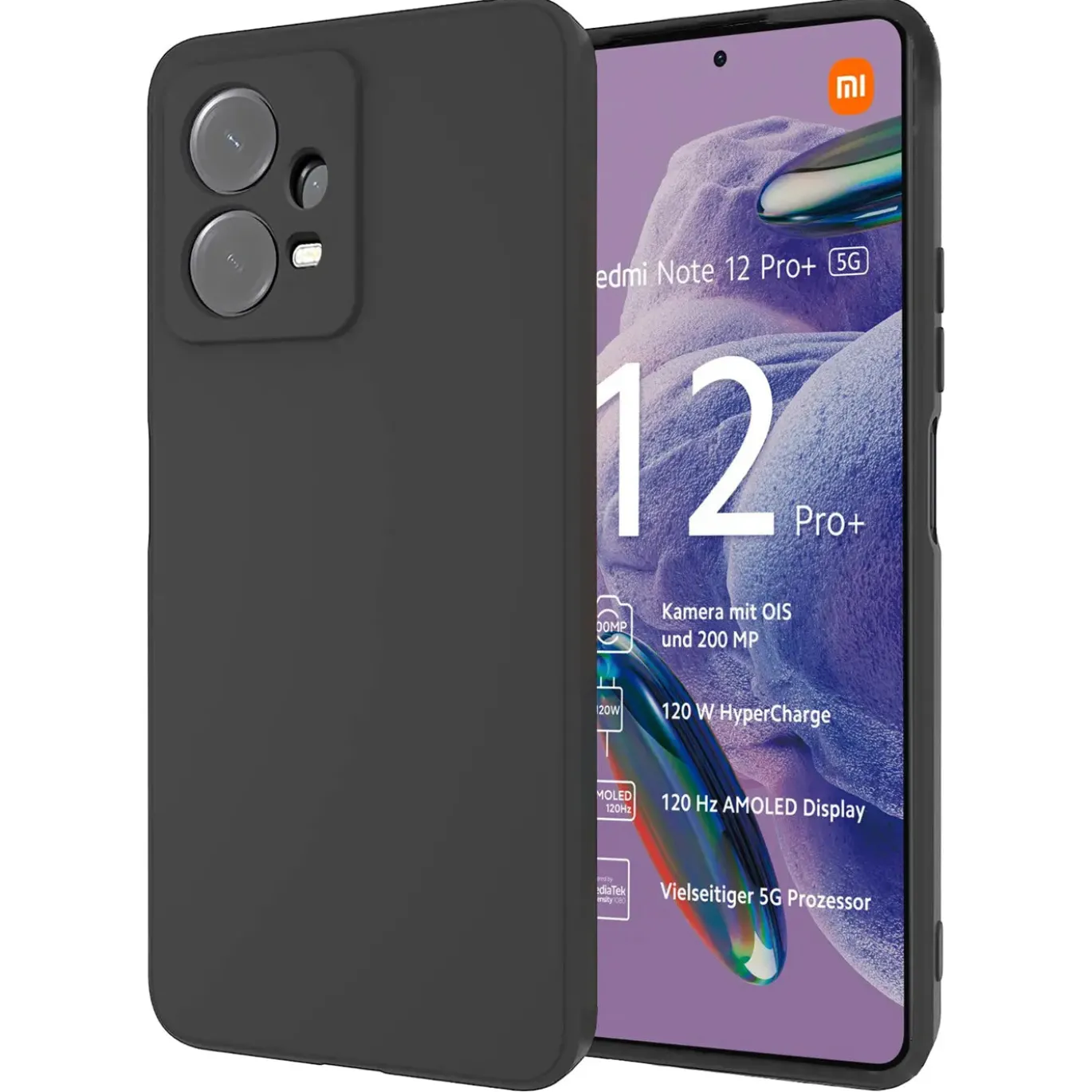 Xiaomi Redmi Note 12 Pro Plus 5G - Slim Silikon Backcover Schwarz