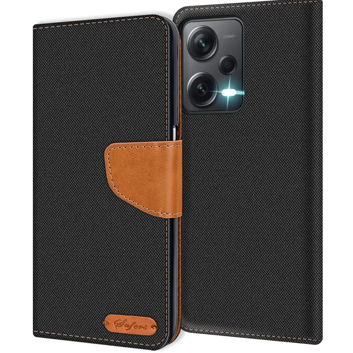 Xiaomi Redmi Note 12 Pro Plus 5G - Jeanslook Klapphülle mit Kartenfach