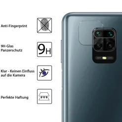 Xiaomi Redmi Note 9S - 9H Displayschutzfolie 2x Display & Kamera