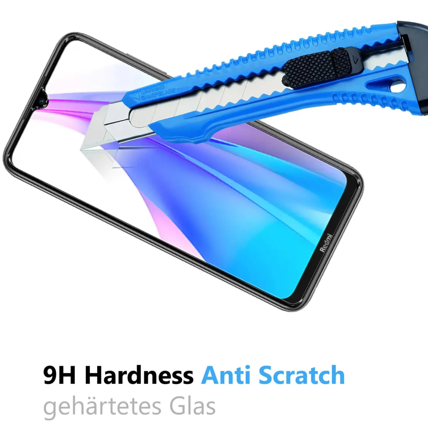 Xiaomi Redmi Note 8T - 9H Displayschutzfolie 2x Display & Kamera