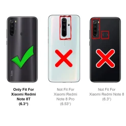 Xiaomi Redmi Note 8T - Jeanslook Klapphülle mit Kartenfach