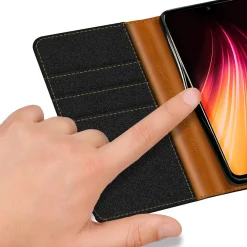 Xiaomi Redmi Note 8T - Jeanslook Klapphülle mit Kartenfach