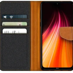 Xiaomi Redmi Note 8T - Jeanslook Klapphülle mit Kartenfach