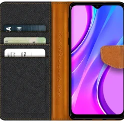 Xiaomi Redmi 9T - Jeanslook Klapphülle mit Kartenfach
