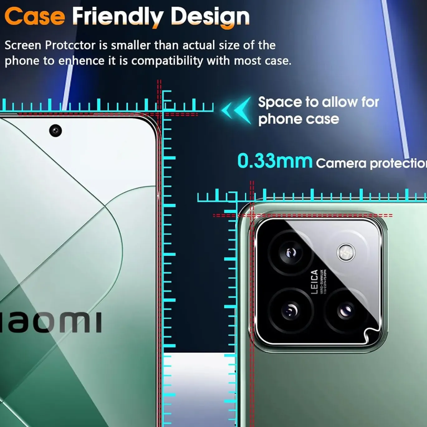 Xiaomi 14T - 9H Displayschutzfolie 2x Display & Kamera