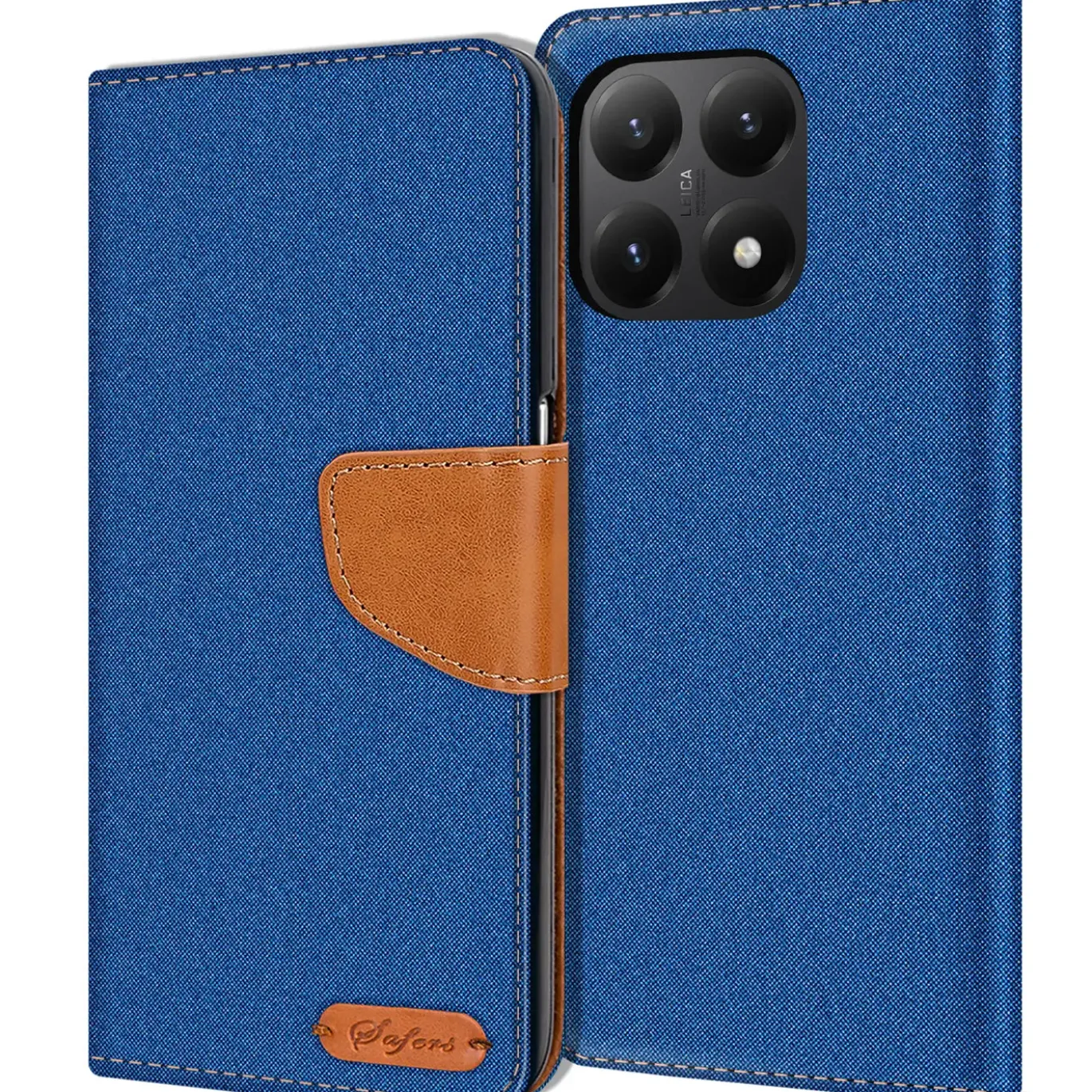 Xiaomi 15T - Jeanslook Klapphülle mit Kartenfach