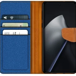 Xiaomi 15T - Jeanslook Klapphülle mit Kartenfach