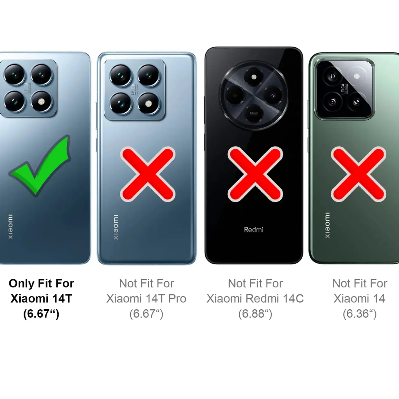 Xiaomi 14T - Jeanslook Klapphülle mit Kartenfach
