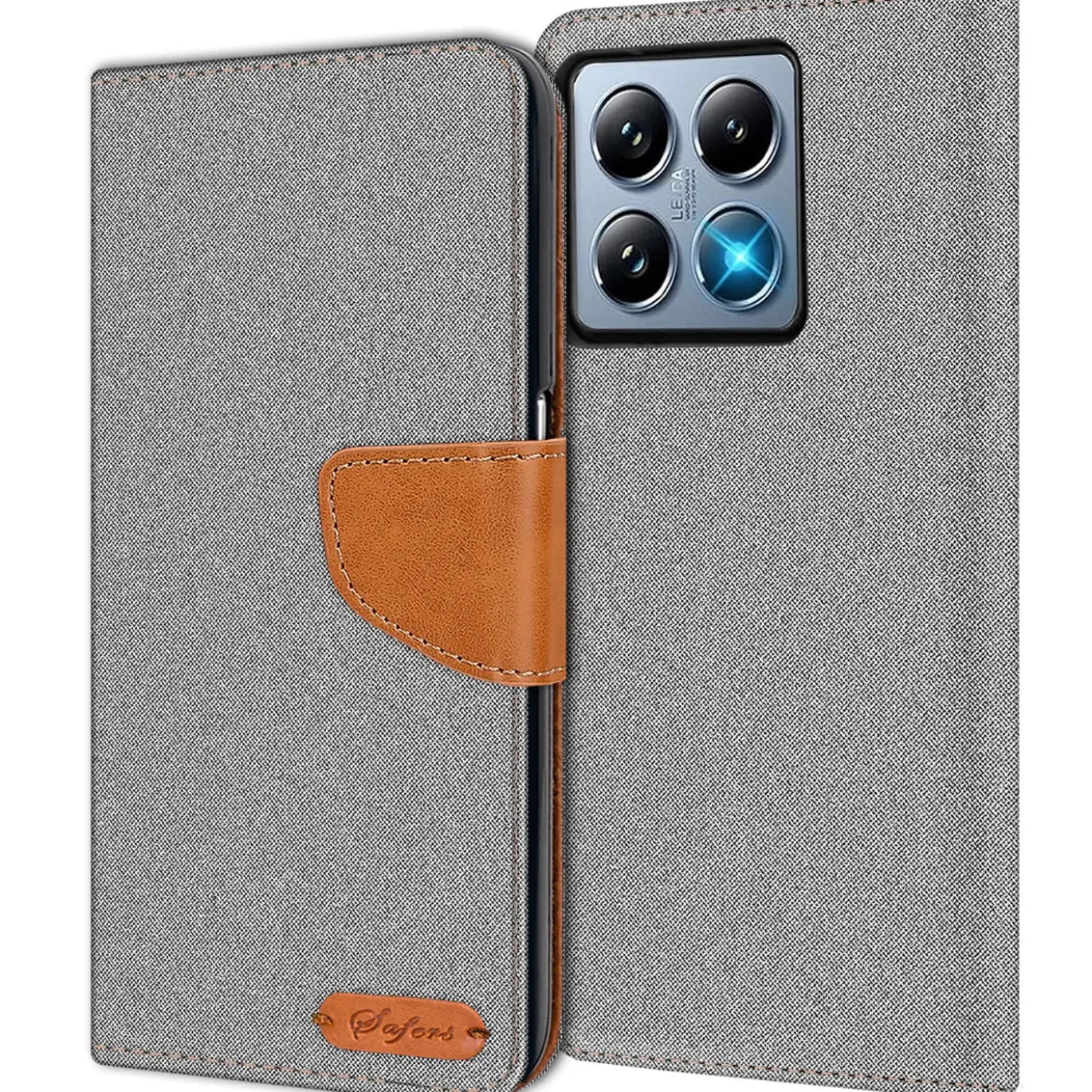 Xiaomi 14T - Jeanslook Klapphülle mit Kartenfach