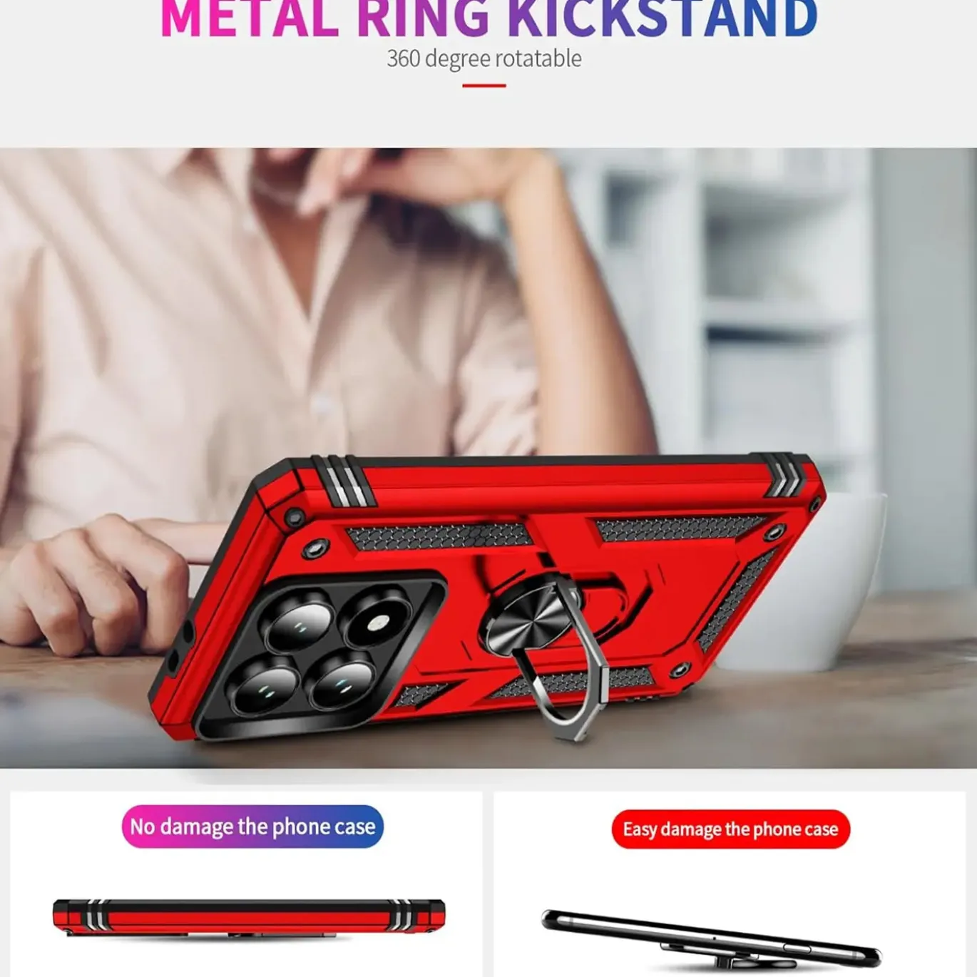 Xiaomi 14T - Outdoor Hardcase mit Ringhalter